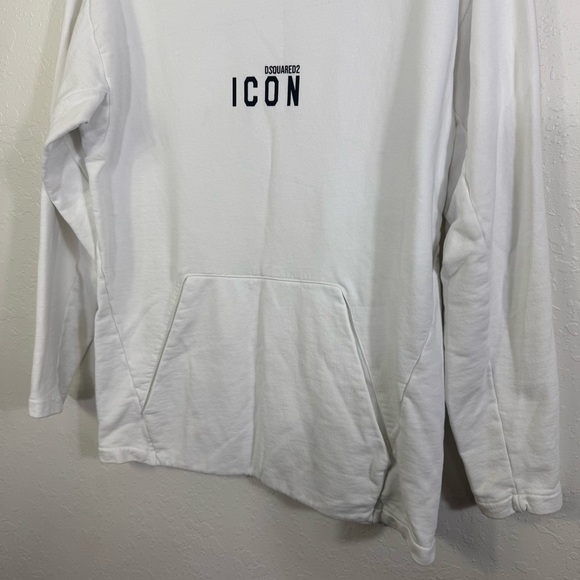 Dsquared2 icon white crewneck made in Italy size large pullover sweater - Picture 3 of 9